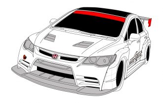<新製品>CIVIC FD2 Type R ハイパーワイドボディKIT近日発売です。 <新製品>CIVIC FD2 Type R ハイパーワイドボディKIT近日発売です。
